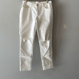 White blue jeans boyfriend skinny Old Navy